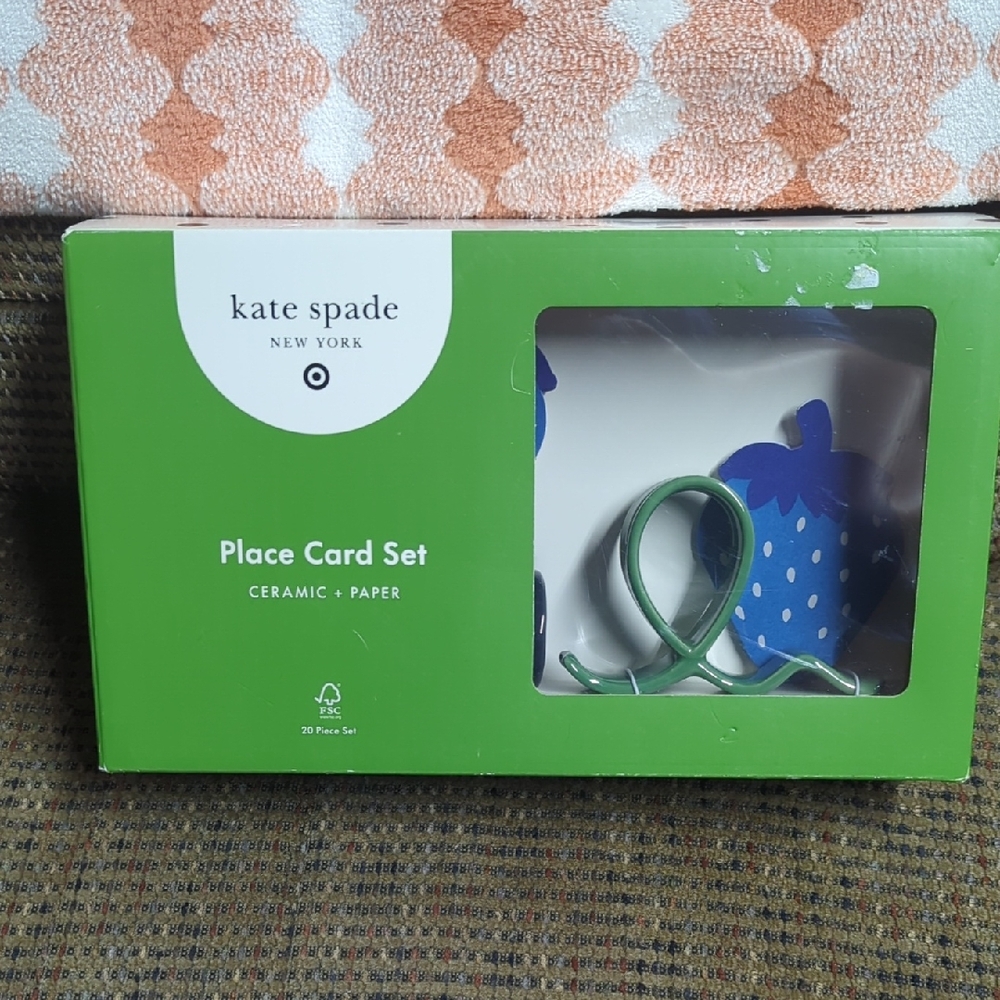Kate Spade Green and Blue Place Card Set